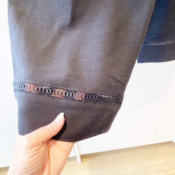 Club Monaco Ayto belted pant in black - Picture 9 of 11